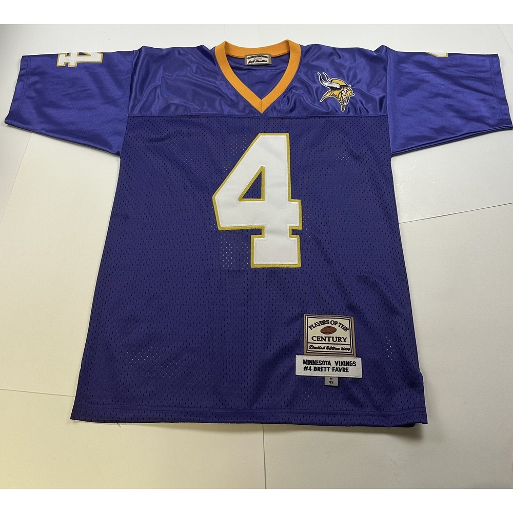 JEFF HAMILTON Brett Favre Minnesota Viking #4 NFL Stitch Medium Jersey VTG 2004
